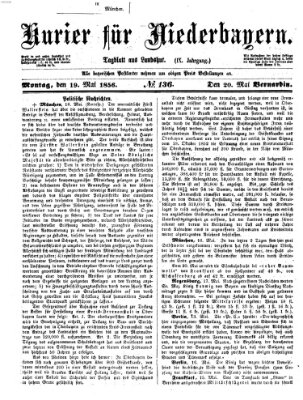 Kurier für Niederbayern Montag 19. Mai 1856