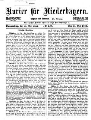 Kurier für Niederbayern Donnerstag 29. Mai 1856