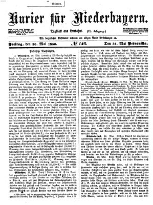 Kurier für Niederbayern Freitag 30. Mai 1856