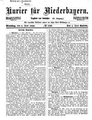 Kurier für Niederbayern Dienstag 3. Juni 1856