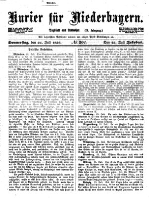 Kurier für Niederbayern Donnerstag 24. Juli 1856