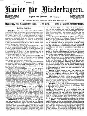 Kurier für Niederbayern Sonntag 7. Dezember 1856