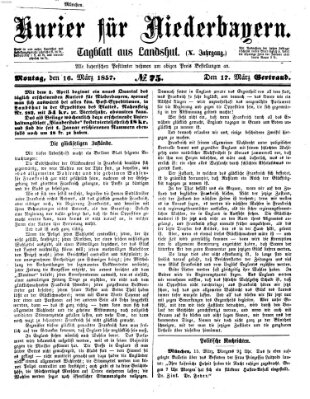 Kurier für Niederbayern Montag 16. März 1857