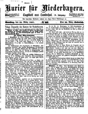 Kurier für Niederbayern Samstag 28. März 1857