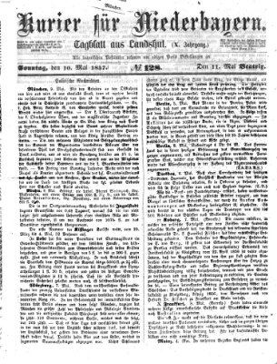 Kurier für Niederbayern Sonntag 10. Mai 1857