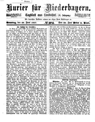 Kurier für Niederbayern Sonntag 28. Juni 1857