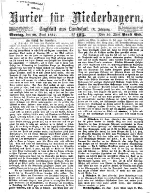 Kurier für Niederbayern Montag 29. Juni 1857