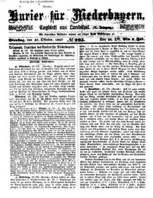 Kurier für Niederbayern Dienstag 27. Oktober 1857