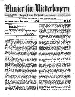 Kurier für Niederbayern Mittwoch 6. Januar 1858