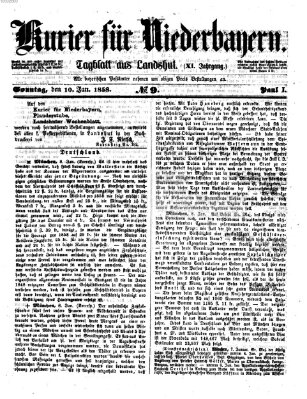 Kurier für Niederbayern Sonntag 10. Januar 1858