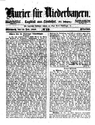 Kurier für Niederbayern Mittwoch 13. Januar 1858
