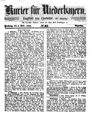 Kurier für Niederbayern Freitag 5. Februar 1858