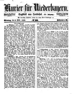 Kurier für Niederbayern Montag 8. Februar 1858