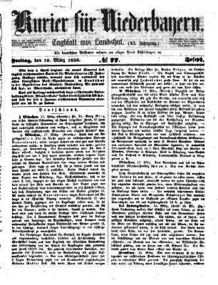 Kurier für Niederbayern Freitag 19. März 1858