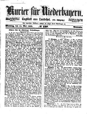 Kurier für Niederbayern Montag 10. Mai 1858