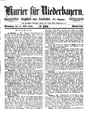Kurier für Niederbayern Dienstag 11. Mai 1858