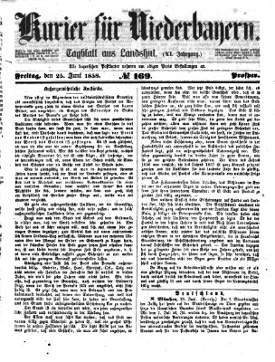 Kurier für Niederbayern Freitag 25. Juni 1858