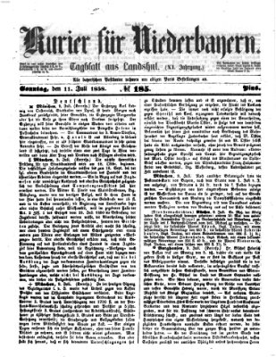 Kurier für Niederbayern Sonntag 11. Juli 1858