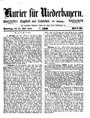 Kurier für Niederbayern Sonntag 25. Juli 1858
