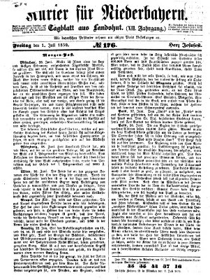 Kurier für Niederbayern Freitag 1. Juli 1859