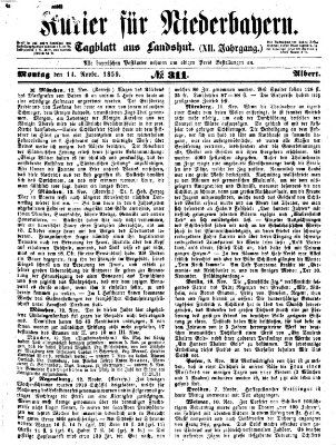 Kurier für Niederbayern Montag 14. November 1859