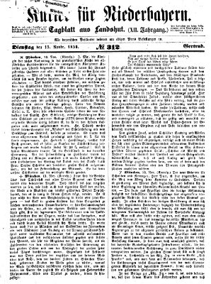 Kurier für Niederbayern Dienstag 15. November 1859