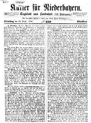 Kurier für Niederbayern Dienstag 20. Dezember 1859