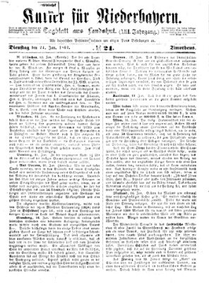 Kurier für Niederbayern Dienstag 24. Januar 1860