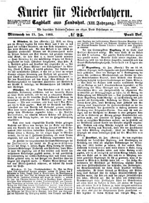 Kurier für Niederbayern Mittwoch 25. Januar 1860
