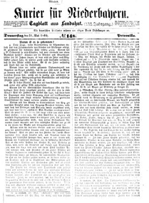 Kurier für Niederbayern Donnerstag 31. Mai 1860