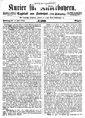 Kurier für Niederbayern Freitag 13. Juli 1860