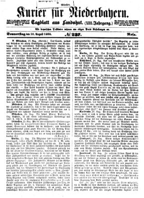 Kurier für Niederbayern Donnerstag 30. August 1860