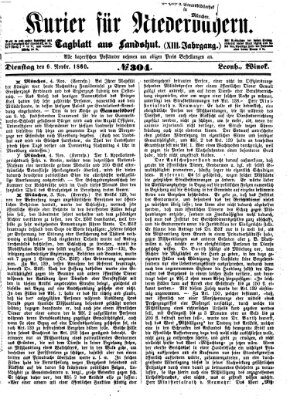 Kurier für Niederbayern Dienstag 6. November 1860