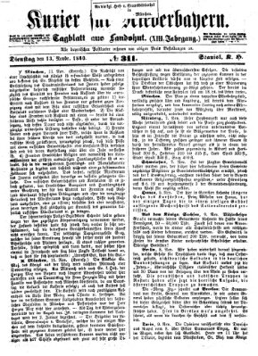 Kurier für Niederbayern Dienstag 13. November 1860