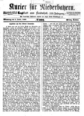 Kurier für Niederbayern Montag 3. Dezember 1860
