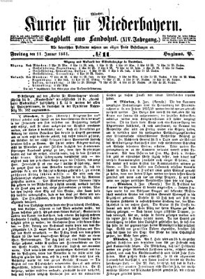 Kurier für Niederbayern Freitag 11. Januar 1861