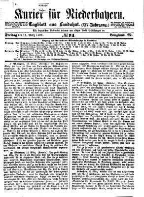 Kurier für Niederbayern Freitag 15. März 1861