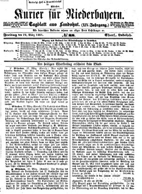 Kurier für Niederbayern Freitag 29. März 1861