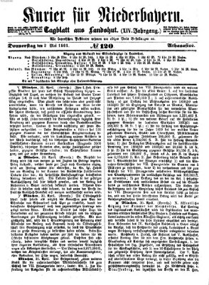 Kurier für Niederbayern Donnerstag 2. Mai 1861