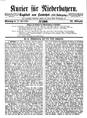 Kurier für Niederbayern Sonntag 19. Mai 1861