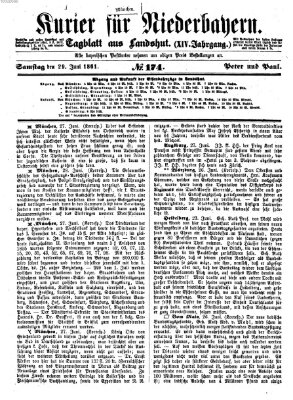 Kurier für Niederbayern Samstag 29. Juni 1861