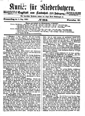 Kurier für Niederbayern Donnerstag 8. August 1861