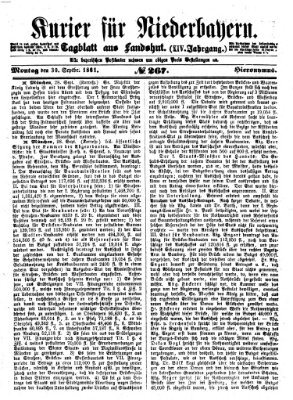 Kurier für Niederbayern Montag 30. September 1861
