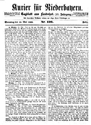 Kurier für Niederbayern Sonntag 18. Mai 1862