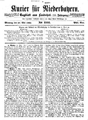 Kurier für Niederbayern Montag 26. Mai 1862