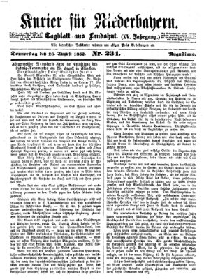 Kurier für Niederbayern Donnerstag 28. August 1862