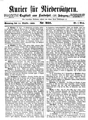 Kurier für Niederbayern Sonntag 14. September 1862