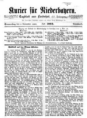 Kurier für Niederbayern Donnerstag 6. November 1862
