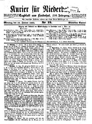 Kurier für Niederbayern Montag 19. Januar 1863