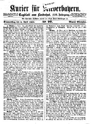Kurier für Niederbayern Donnerstag 9. April 1863